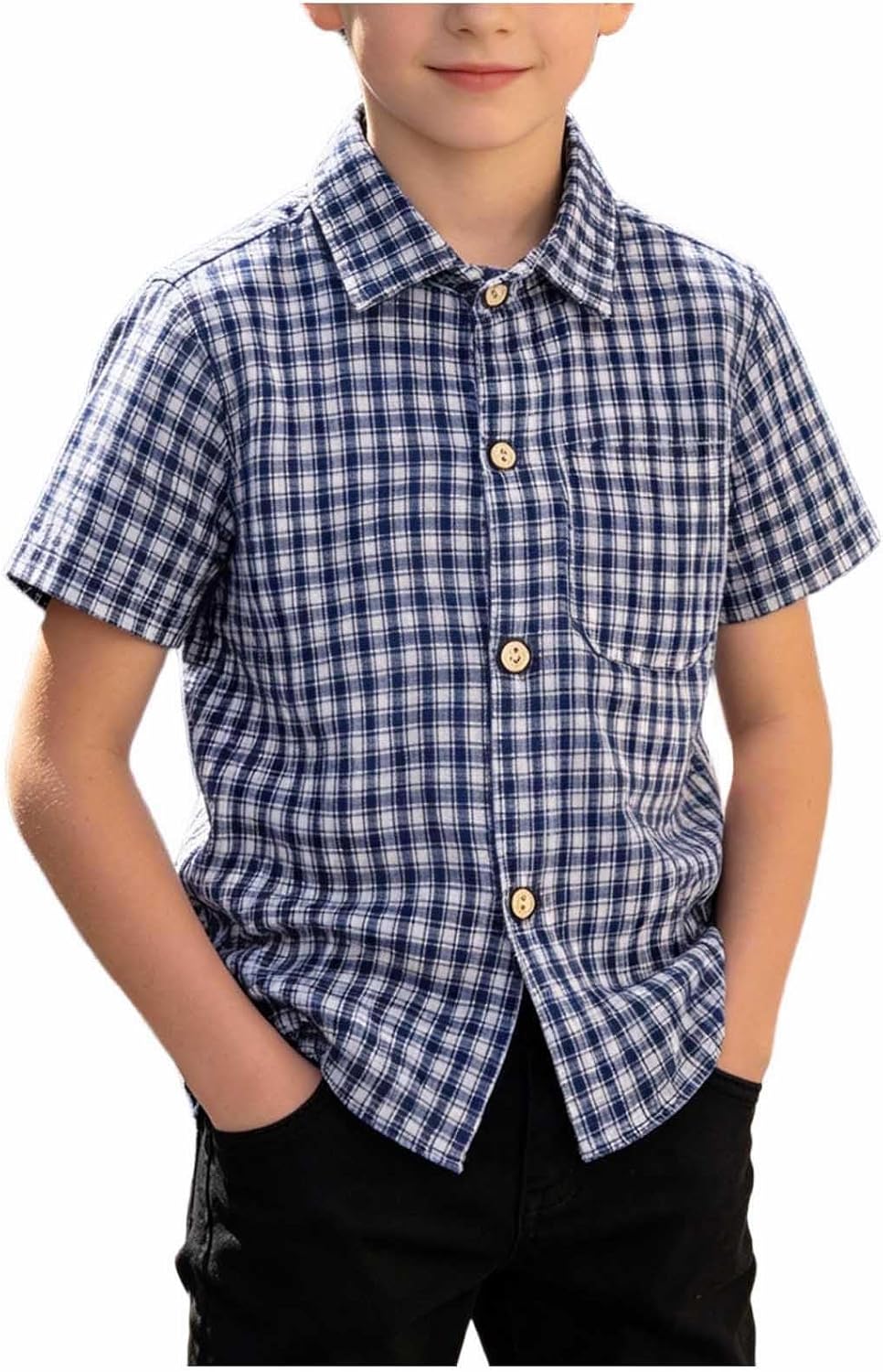 Collared Button Down Short Sleeve Shirt