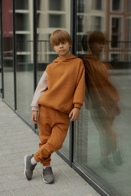 kids clothing set, neutral , winter clothes, kids pants and hoodie